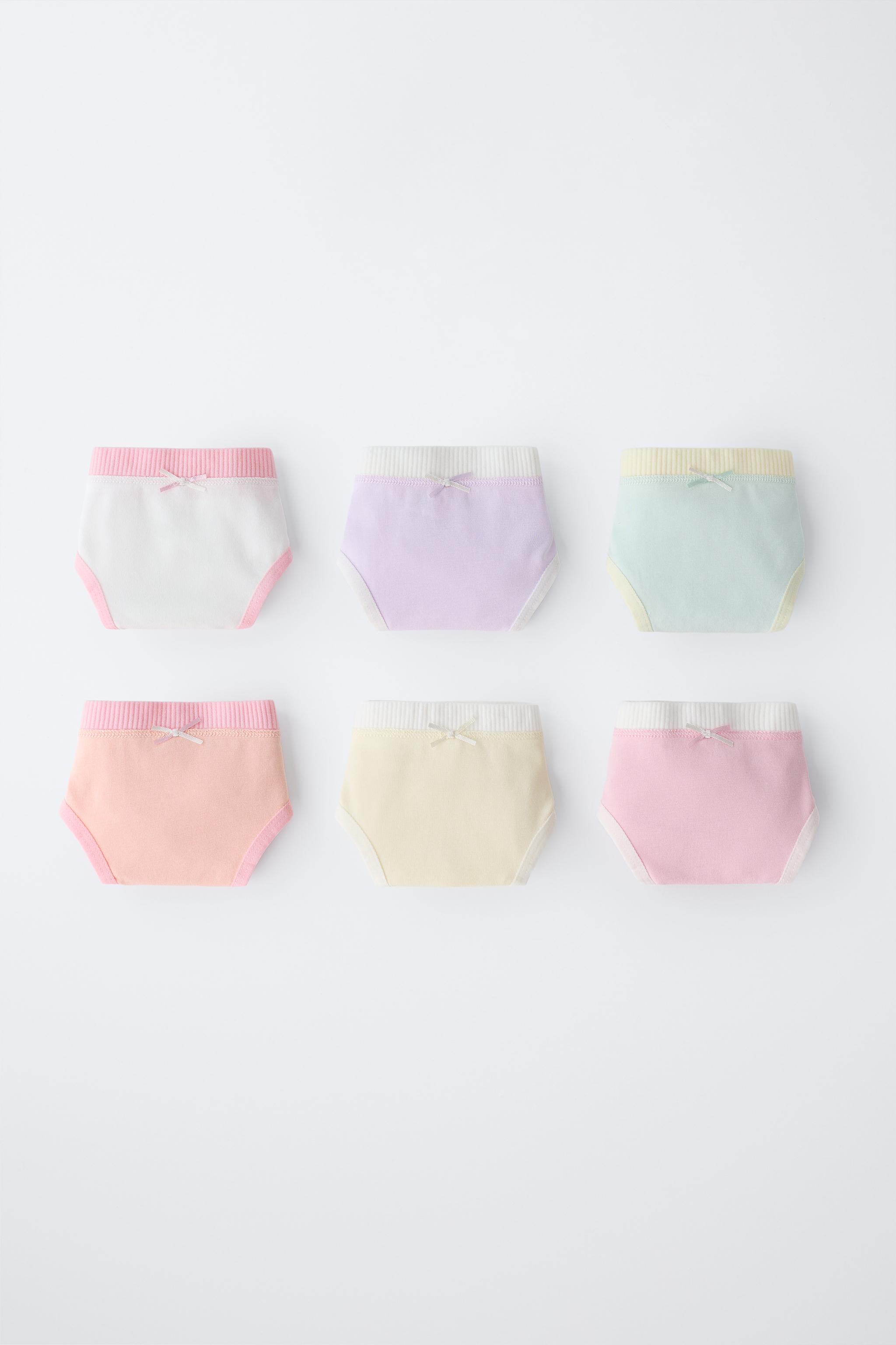 6-14 ANS/ LOT DE SIX CULOTTES CONTRASTE